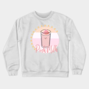 Pink Milk Foodies Crewneck Sweatshirt